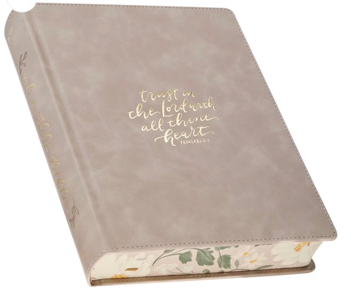 Taupe Large Print KJV Journaling Bible