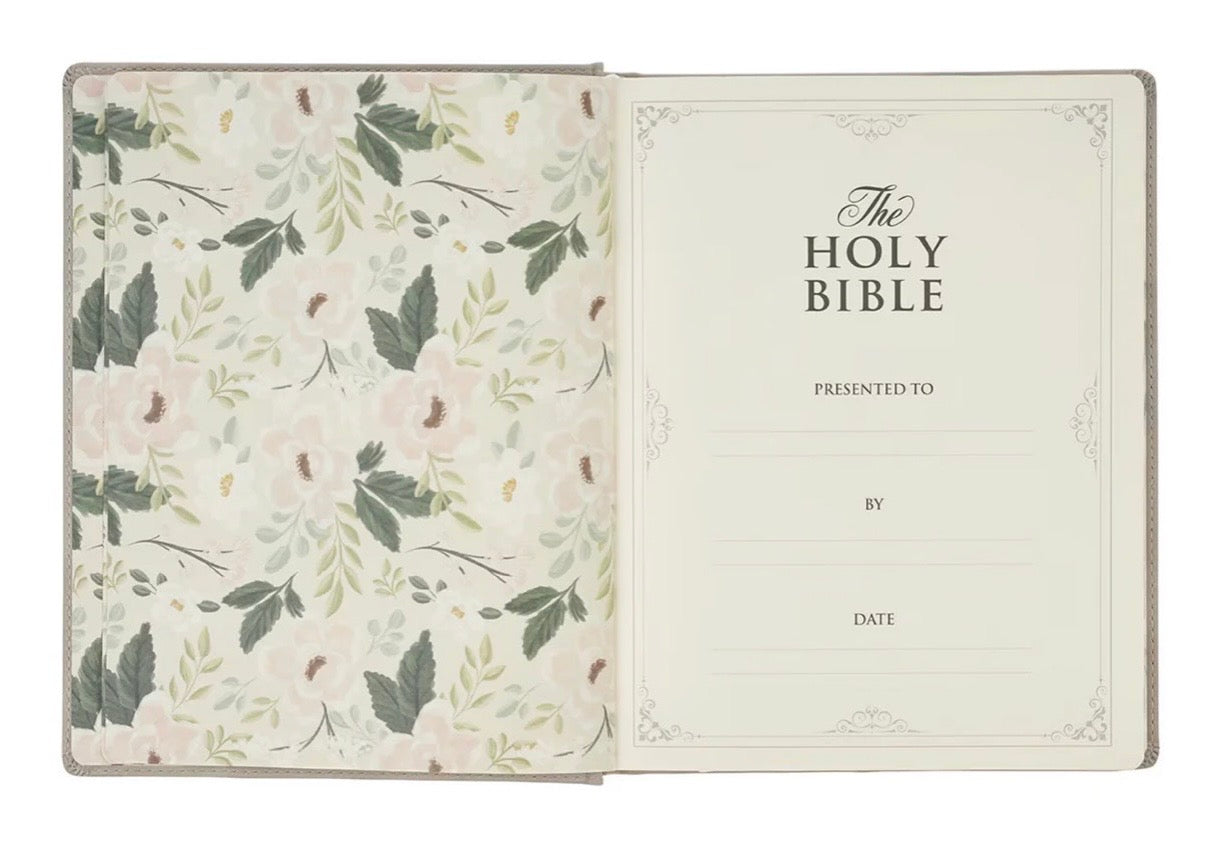Taupe Large Print KJV Journaling Bible