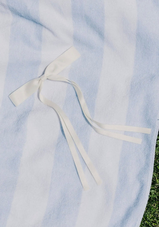 Cream Long Satin Ribbon Bow